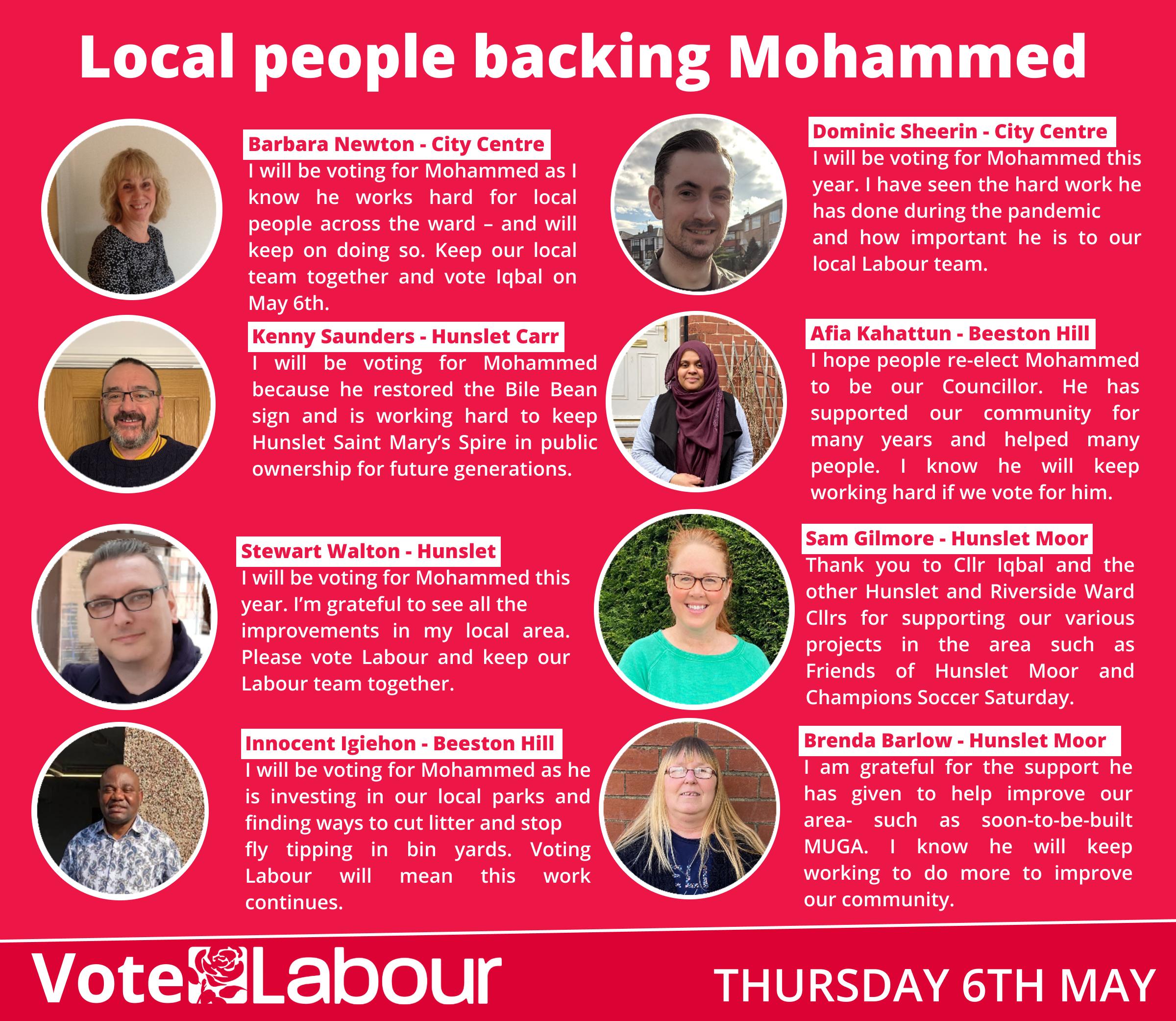 Local people backing Mohammed