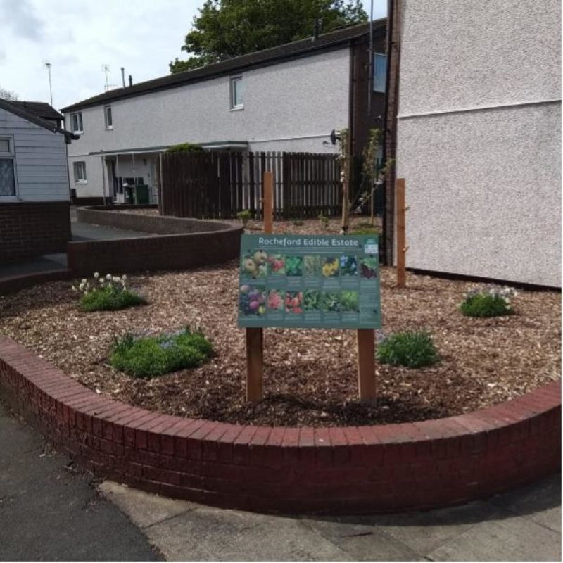 The edible estate planters on the Hunslet estate