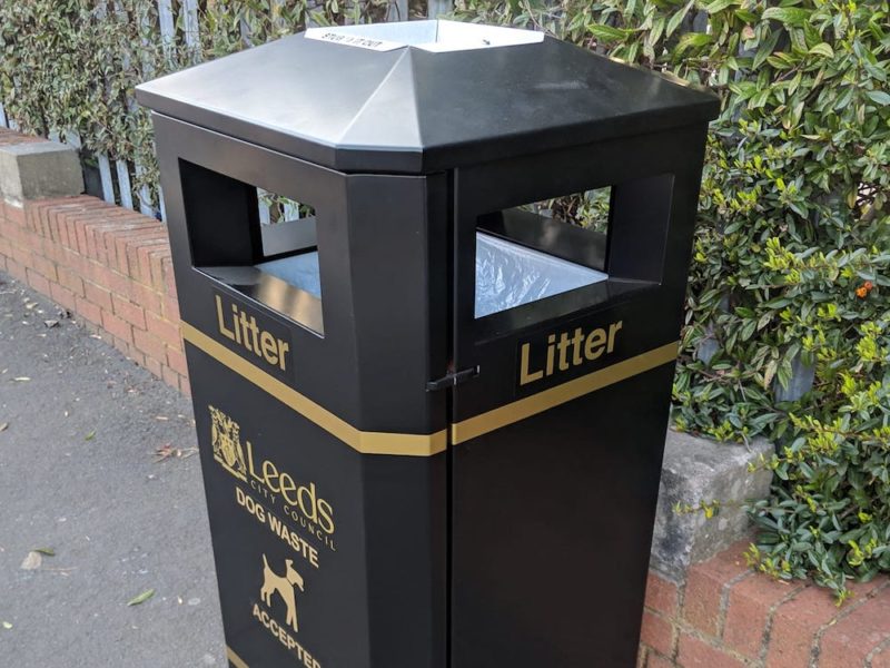 Leeds City Council litter bin