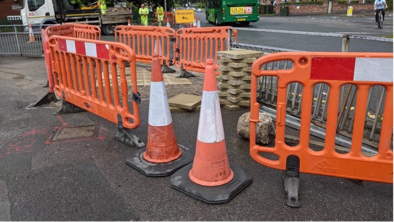Road works on Moor Road to improve pedestrian safety